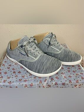 Hobibear Women's Gray Knit Lace-Up Sneakers